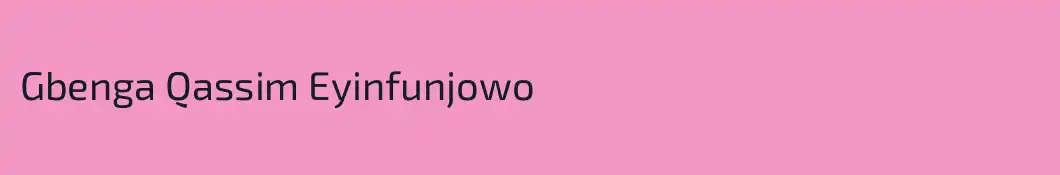 Gbenga Qassim Eyinfunjowo